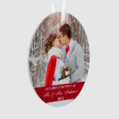 Élégant script Notre premier rouge de Noël (devant)