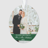 Élégant script Notre premier vert de Noël (devant)