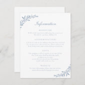 Elegant Script  Olive Leaf Trouwgegevens Kaart (Voorkant / Achterkant)