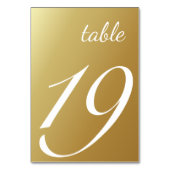 Élégant Script Ombre Gold Mariage Numéro de table (Par défaut)