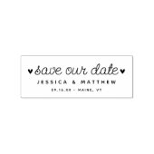 Elegant script onze datum opslaan 	rubberstempel (Afrduk)
