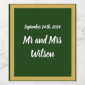 Elégant script or et cadre sur Étiquettes de vin v (Étiquettes simples)