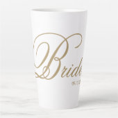 Élégant script or marié Latte Mug (Devant)