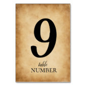 Elegant script oud papier bruiloft kaart (Voorkant)