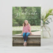 Elegant Script Overlay | Fotogradatiepartij Kaart (Staand voorkant)