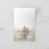 Elegant Script Overlay Weddenfoto Hartelijk dank Bedankkaart (Binnen)