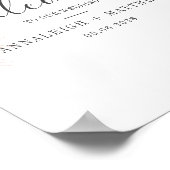 Elegant Script Pampas Grass Terracotta Wedding Poster (Hoek)