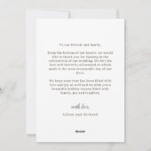 Elegant Script Pasgetrouwd Kerstfeest Feestdagenkaart (Achterkant)