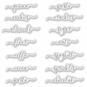 Élégant script personnalisé Étiquettes de panneaux (Devant)