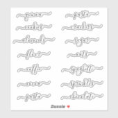 Élégant script personnalisé Étiquettes de panneaux (Feuille)