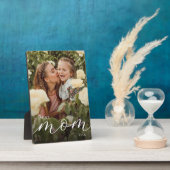 Elegant Script Persoonlijke Best Mom Ever Foto Fotoplaat (Zijkant)