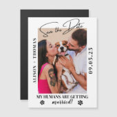 Elegant Script Pet Photo Wedding Sla de datum op (Voorkant / Achterkant)