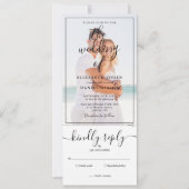 Elegant Script Photo All-in-One Weddenschap Kaart (Voorkant)