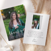 Élégant script photo Carte de remerciements de gra