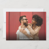 Elegant Script Photo Collage 5 Foto's Modern Save The Date (Achterkant)