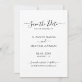 Elegant Script Photo Collage Terracotta Wedding Save The Date (Achterkant)
