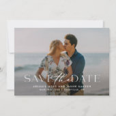Élégant Script Photo de Save the Date (Devant)