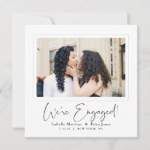 Élégant Script Photo Engagement Party Invitation (Devant)