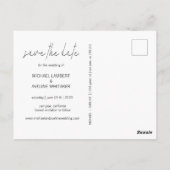 Élégant Script ⎢ Photo Enregistrer La Date Carte P (Dos)