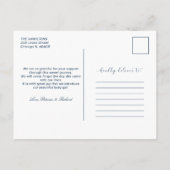 Élégant script photo Faire-part de naissance de No (Dos)