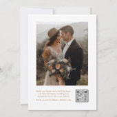 Elegant Script Photo Gold Wedding Kaart (Achterkant)