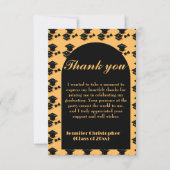 Elégant Script photo Graduation Merci Cartes (Dos)