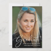 Élégant Script Photo Graduation Party Invitation (Devant)