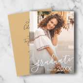 Élégant Script Photo Graduation Party Invitations