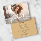 Élégant Script Photo Graduation Party Invitations