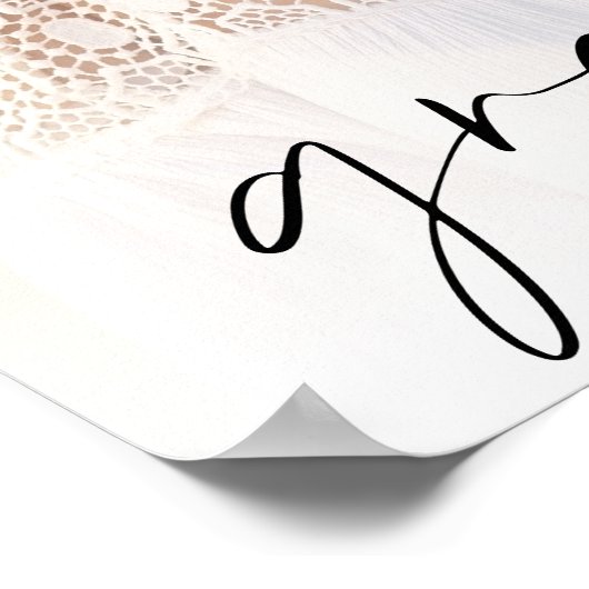 Elegant Script Photo Graduparty Poster (Hoek)