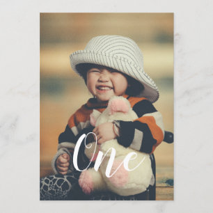 Élégant script photo Invitation à la fête d'annive