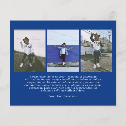 Élégant script photo Joyeux Noël carte (Dos)