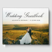 Élégant script photo mariage livre d'or (Recto)