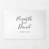 Élégant Script Photo Mariage Tri-Fold Invitation (Page de couverture)