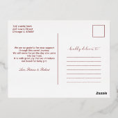 Elegant Script Photo met Kerstmis Aankondiging (Achterkant)