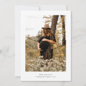 Elegant Script Photo Overlay Baby shower Kaart (Achterkant)