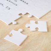 Elegant Script Photo Overlay Wedding Invitation Legpuzzel (Zijkant)