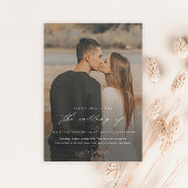 Elegant Script Photo Overlay Wedding Magnetische Uitnodiging