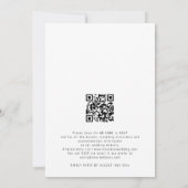Elegant Script Photo QR Code Weddenschap Kaart (Achterkant)