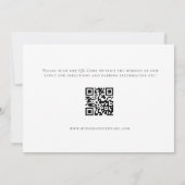 Elegant Script Photo QR Code Wedding Evding Kaart (Achterkant)