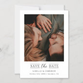 Elegant Script Photo Save the Date Magnet (Recto)