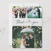 Elegant Script Photo Weddenschap Bedankt (Voorkant)