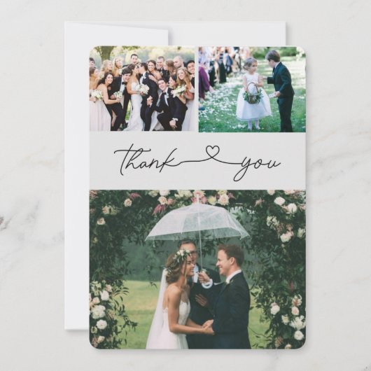 Elegant Script Photo Weddenschap Bedankt (Voorkant)