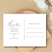Elegant Script Photo Weddenschap Bedankt Briefkaart