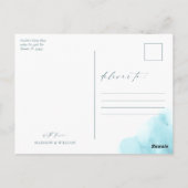 Elegant Script Photo Weddenschap Bedankt Briefkaart (Achterkant)