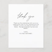 Elegant Script Photo Weddenschap Hartelijk dank (Achterkant)