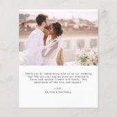 Elegant Script Photo Weddenschap Hartelijk dank (Achterkant)