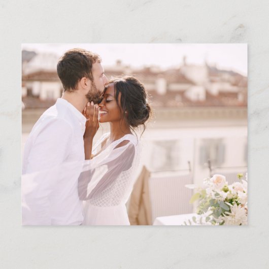 Elegant Script Photo Weddenschap Hartelijk dank (Achterkant)