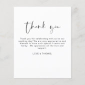 Elegant Script Photo Weddenschap Hartelijk dank (Achterkant)