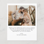 Elegant Script Photo Weddenschap Hartelijk dank (Achterkant)